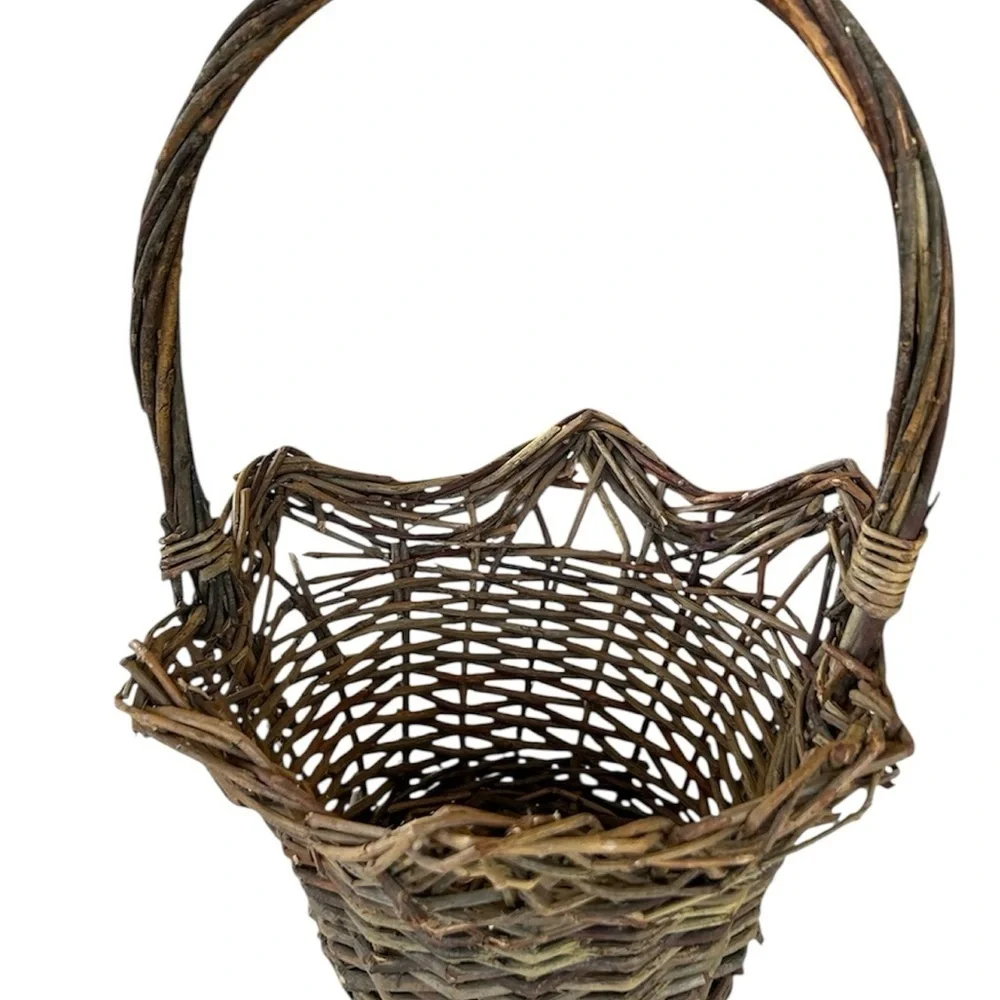 Vintage Set of Three Wicker Stacking Baskets